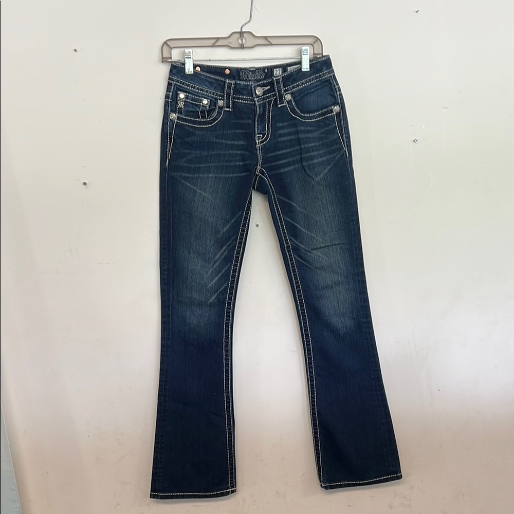 Miss Me Blue Boot Cut Jeans with Classic Styling
